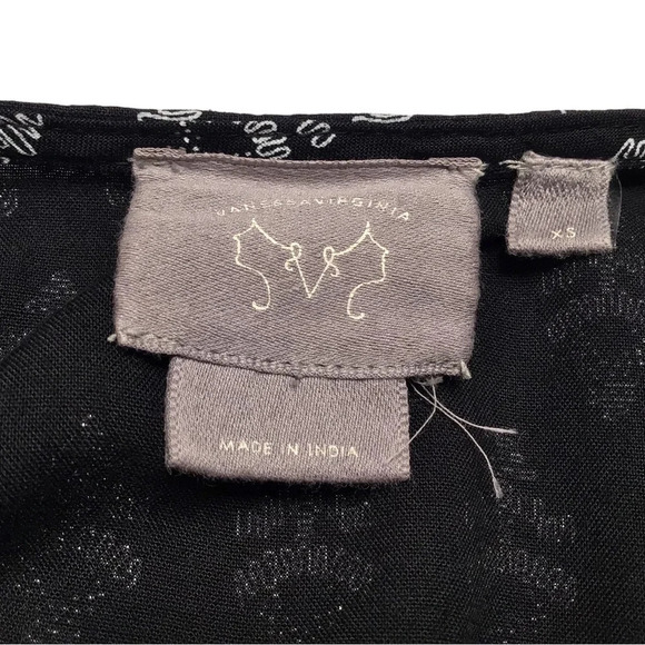 Anthropologie Vanessa Virginia Caria Dress Sz XS Black Red Boho Work School EUC - Picture 7 of 9